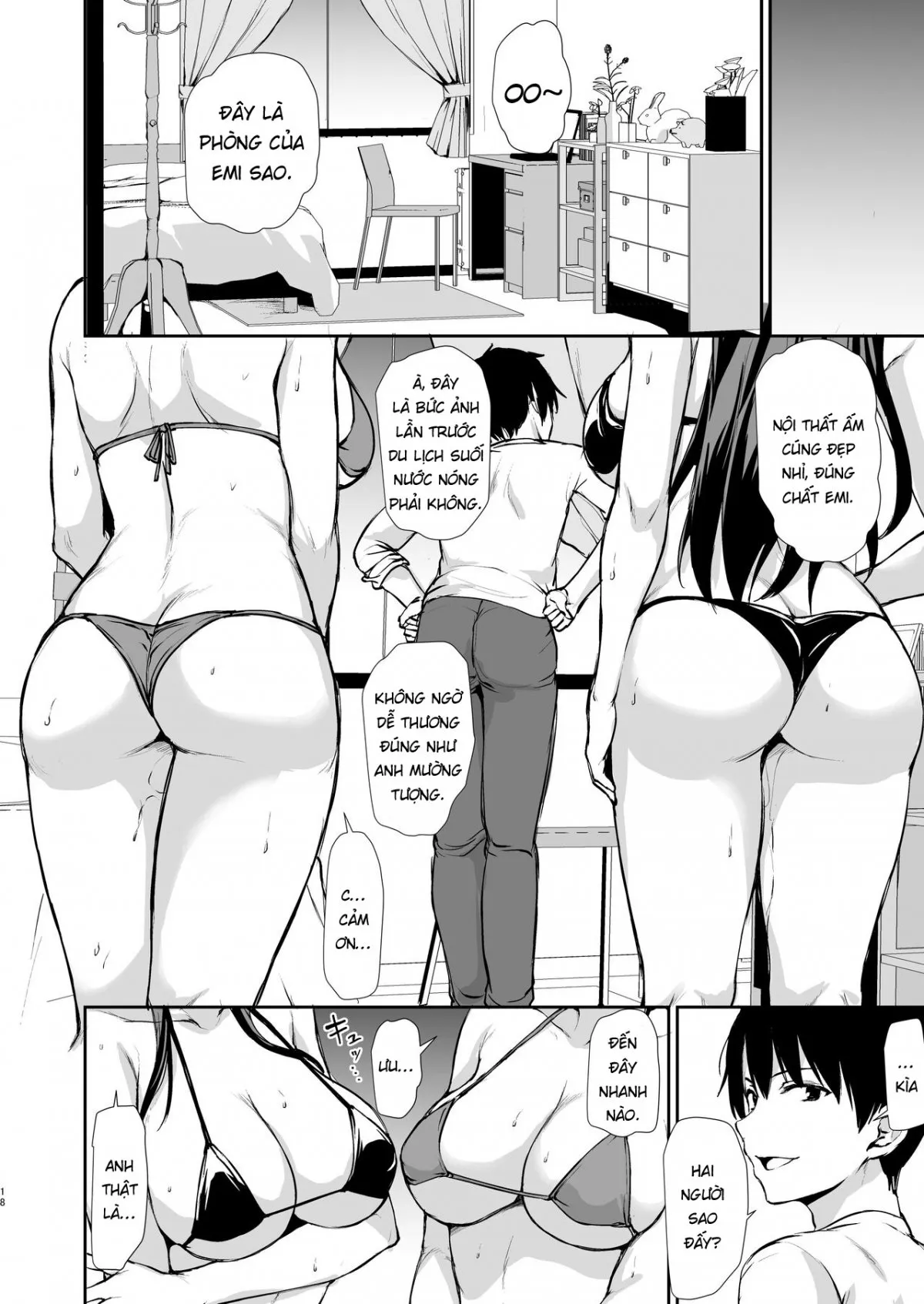HentaiVN.net - Ảnh 19 - Kyonyuu ga Futari Inai to Bokki shinai Otto no Tame ni Tomodachi wo Tsurete kita Tsuma 3 - Chap 1
