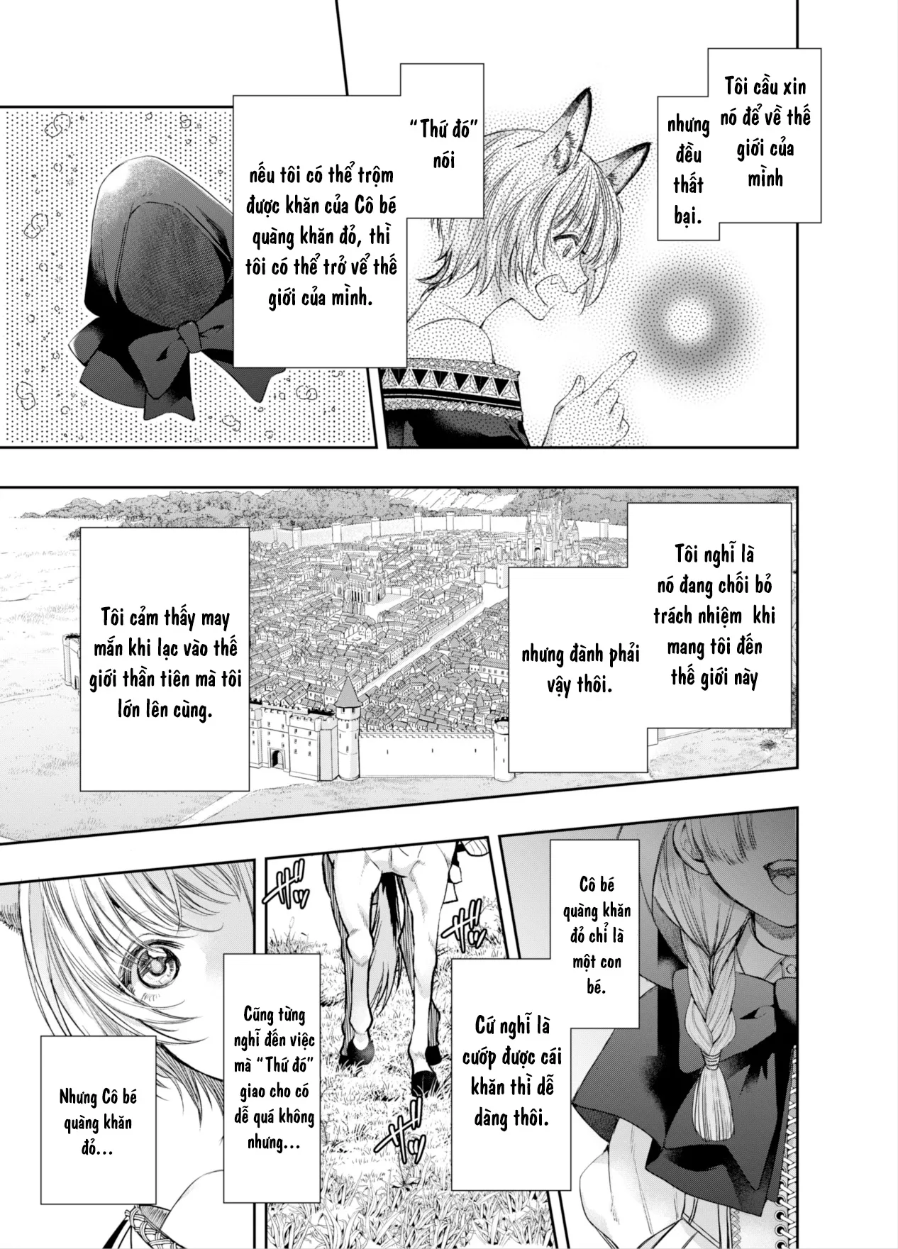 HentaiVN.net - Ảnh 4 - Tôi không thể thoát khỏi kỵ sĩ quàng khăn đỏ nham hiểm - Oneshot
