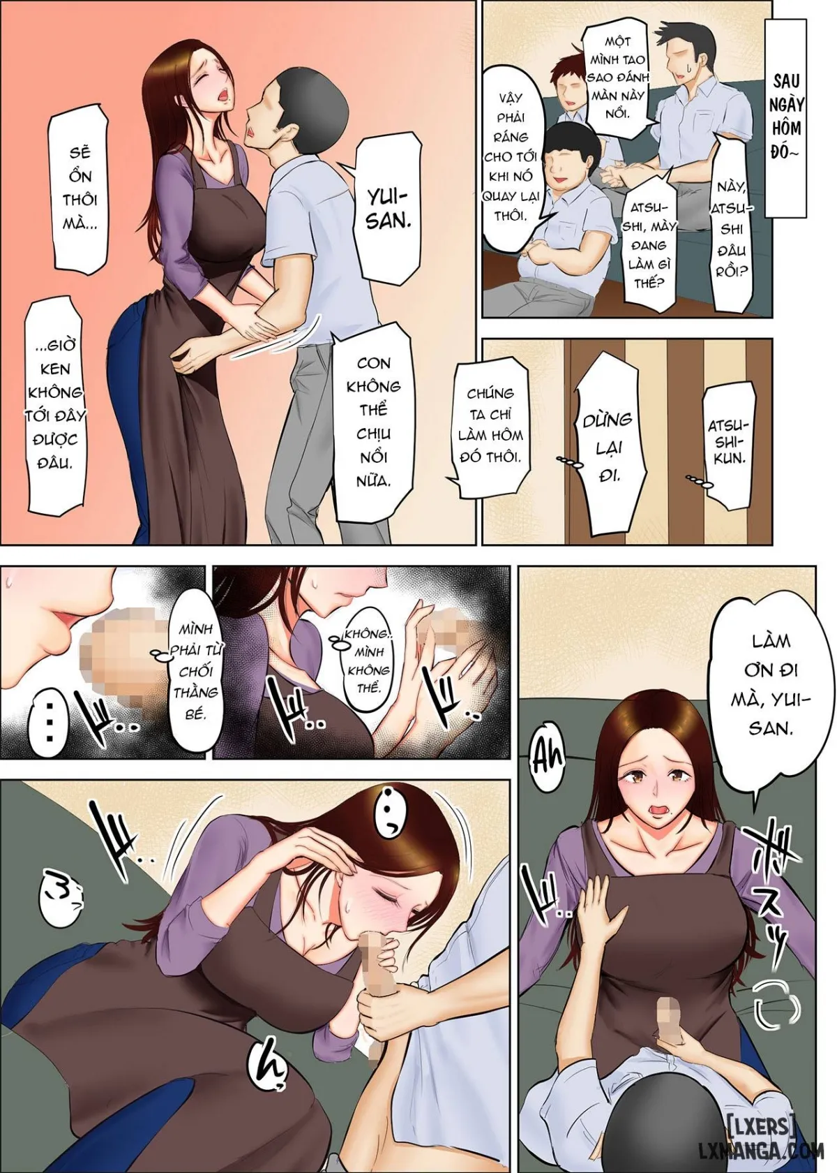 HentaiVN.net - Ảnh 15 - Khát khao mẹ bạn [Tomohaha Ganbou | Desire for a Friend's Mother] - Chap 1
