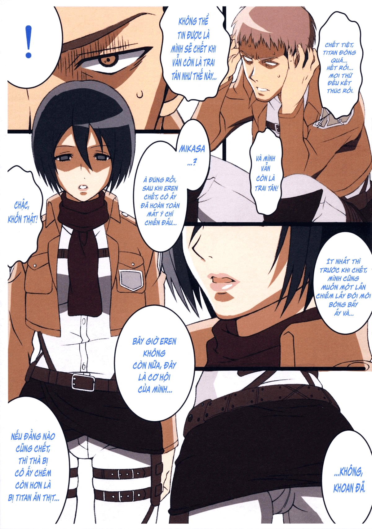HentaiVN.net - Ảnh 3 - Huấn Luyện Mikasa - Ảo tưởng của Jean