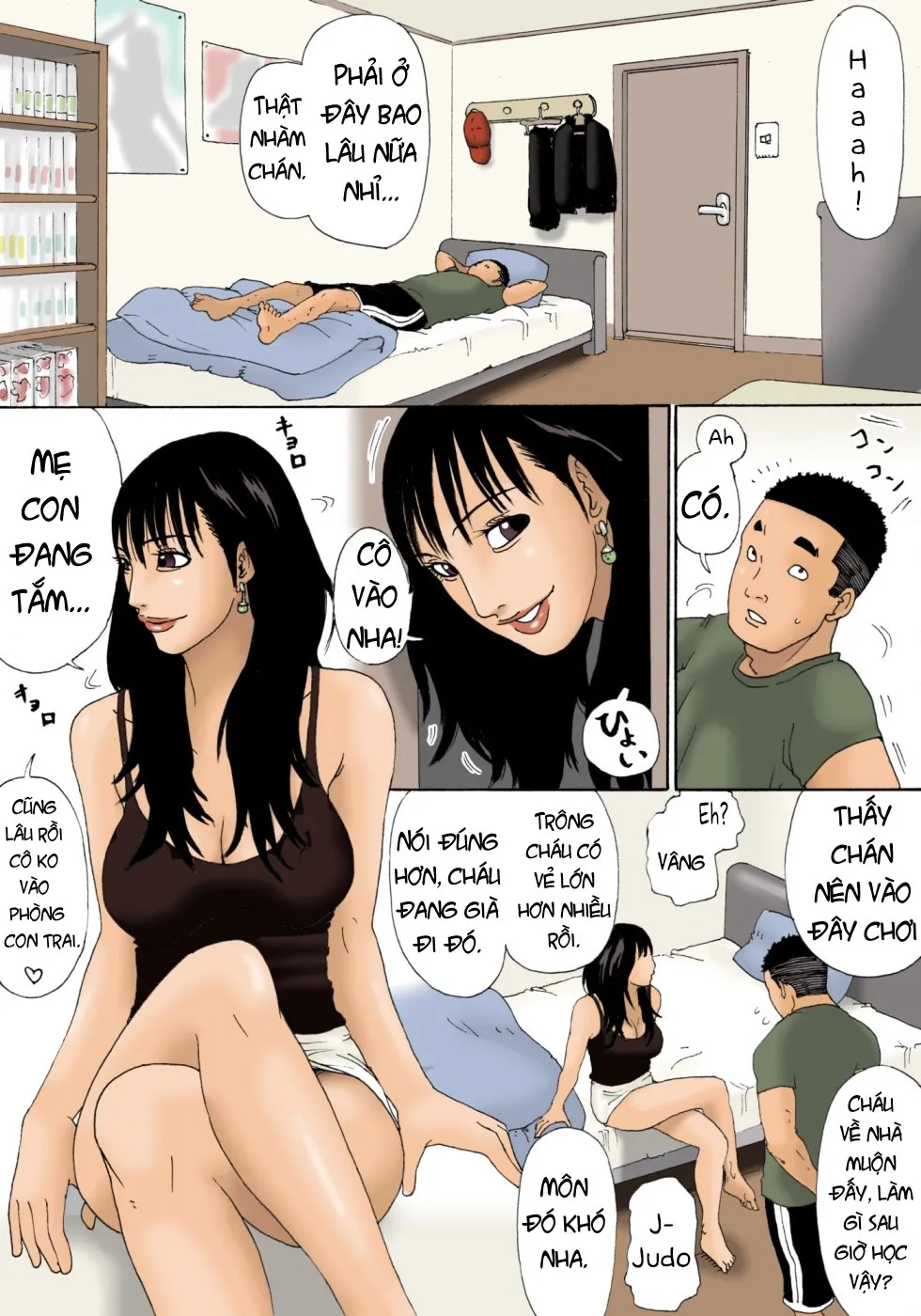 HentaiVN.net - Ảnh 8 - Obachan ga Nuitageyou ka? [Should Oba-Chan Give You A Hand?] - Oneshot