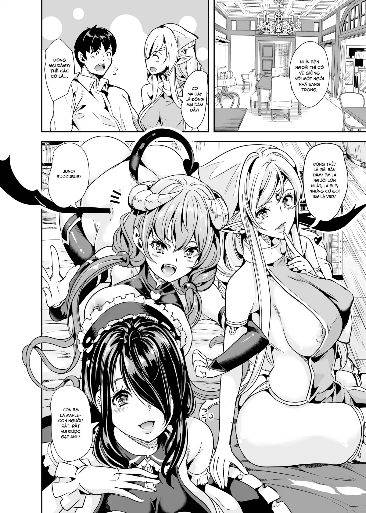 HentaiVN.net - Ảnh 8 - Dàn Harem tại dị giới [My harem in another world] - Chap 1