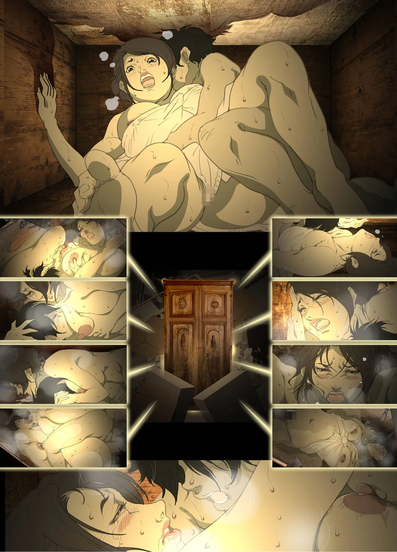 HentaiVN.net - Ảnh 30 - Chiếc tủ đựng đồ [Seieki Mamire no Tansu no Naka ni Tojikomerareta Zenra Oyako no Nurunuru Micchaku Kinshinsoukan] - Artist CG