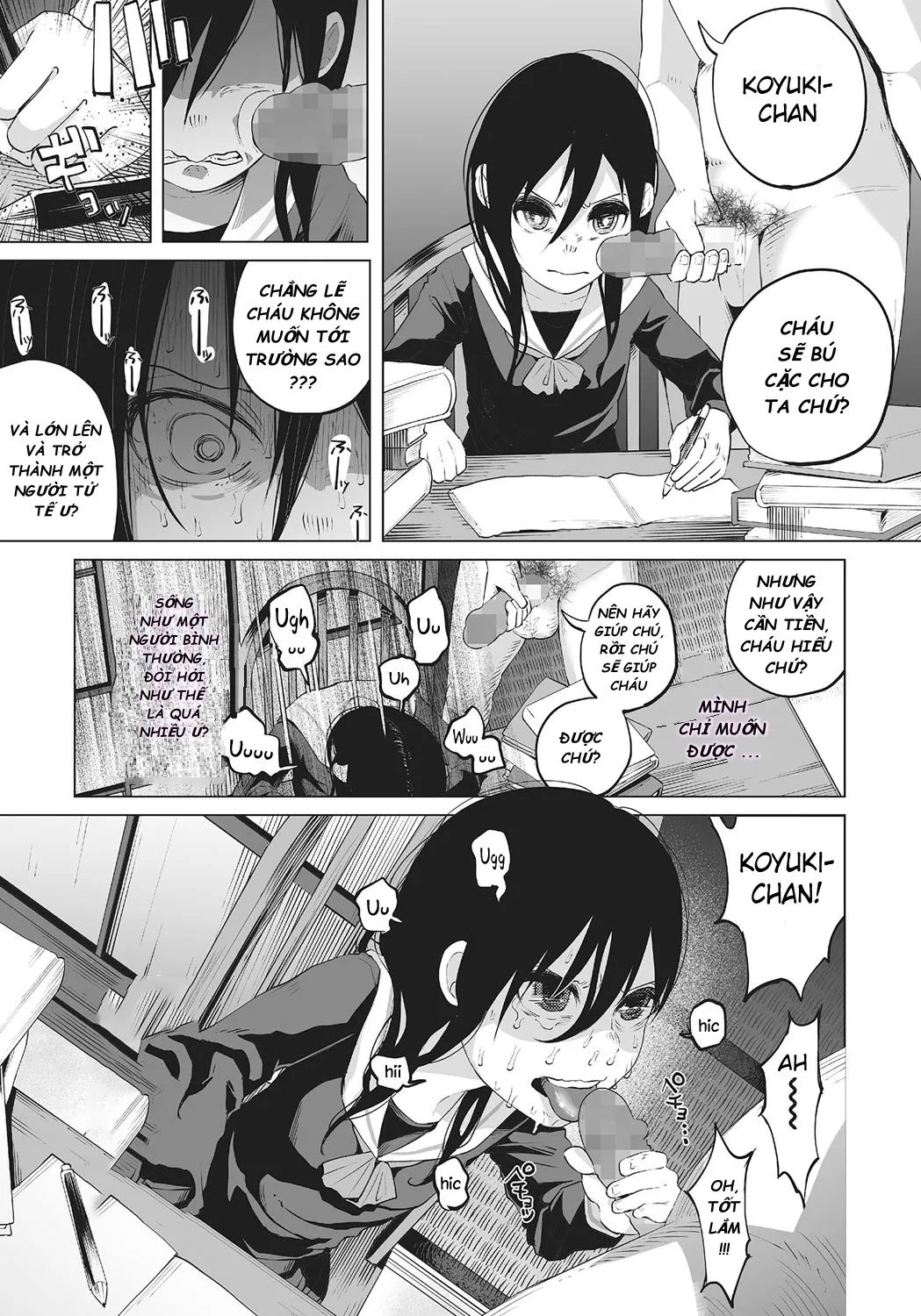HentaiVN.net - Ảnh 11 - Ước mơ được tới trường của koyuki [An An Unhappy] - Oneshot