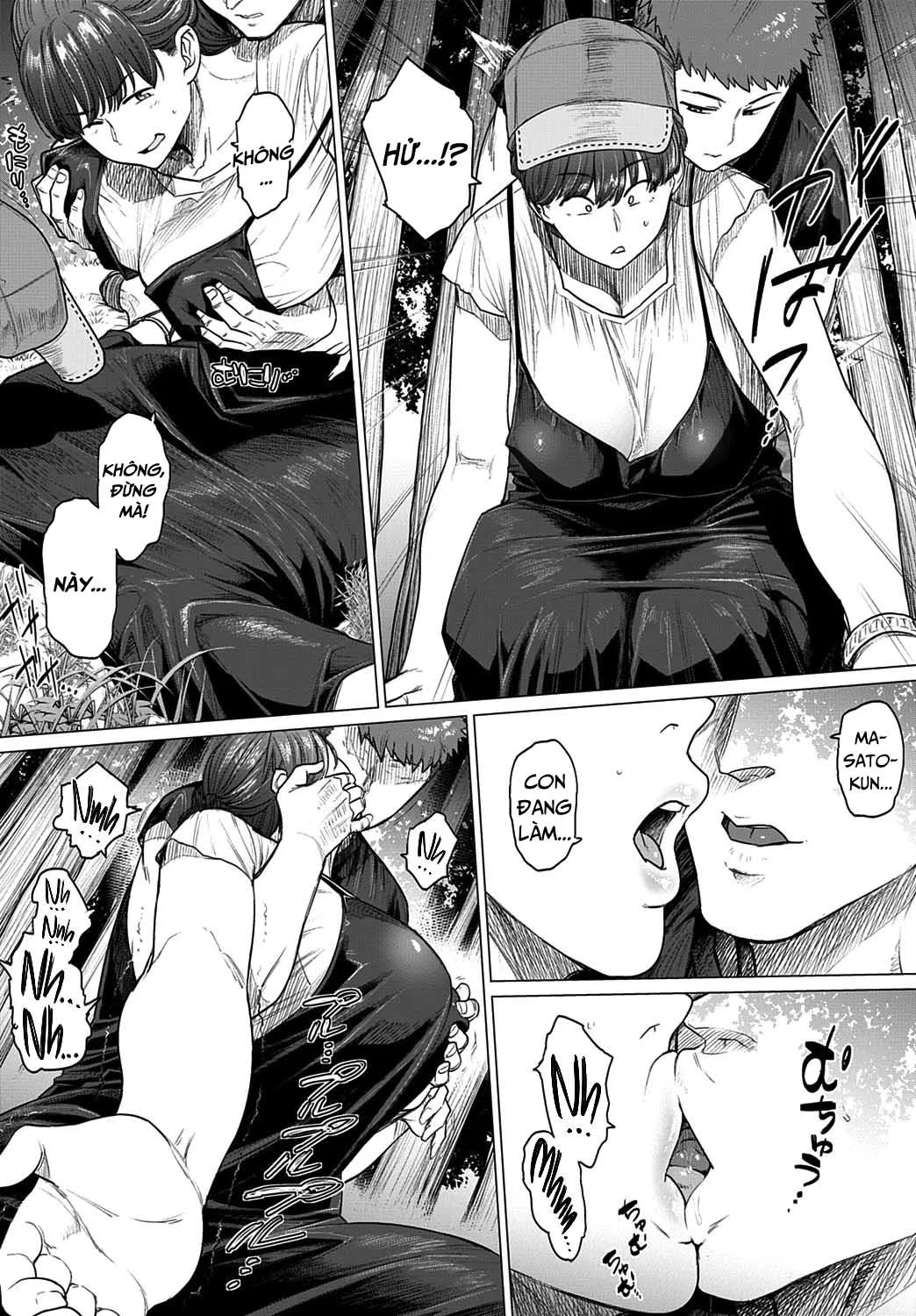 HentaiVN.net - Ảnh 5 - Cắm trại cùng mẹ kế [Saezuri; Chirping] - Oneshot