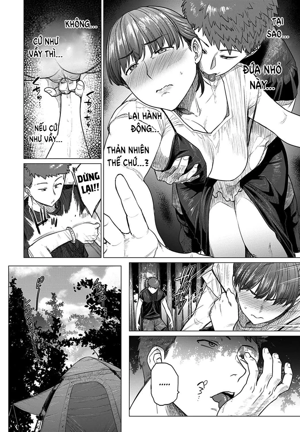 HentaiVN.net - Ảnh 7 - Cắm trại cùng mẹ kế [Saezuri; Chirping] - Oneshot
