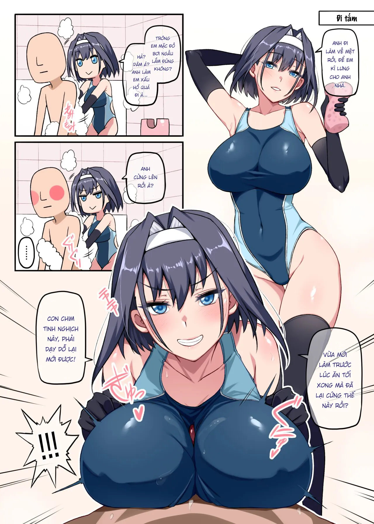 HentaiVN.net - Ảnh 3 - 3 sự lựa chọn khi mới cưới của Kronii [クロニー新婚三択-あたし篇] - Lựa chọn 2: Đi tắm