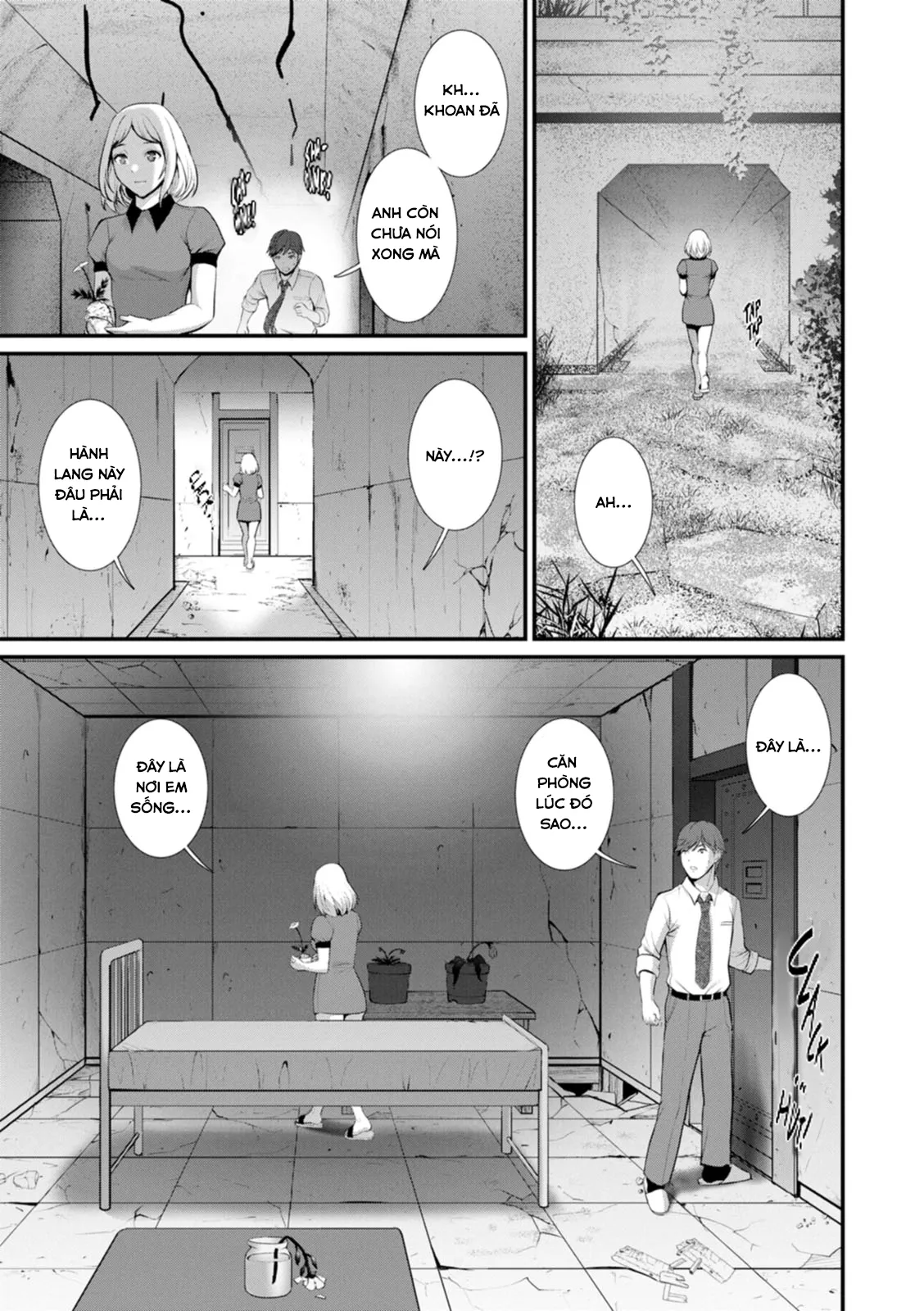 HentaiVN.net - Ảnh 10 - Tuần trăng mật dưới 30m đất [Chika 30m no Mitsugetsu o; Honeymoon At 30 Meters Underground] - Chap 3