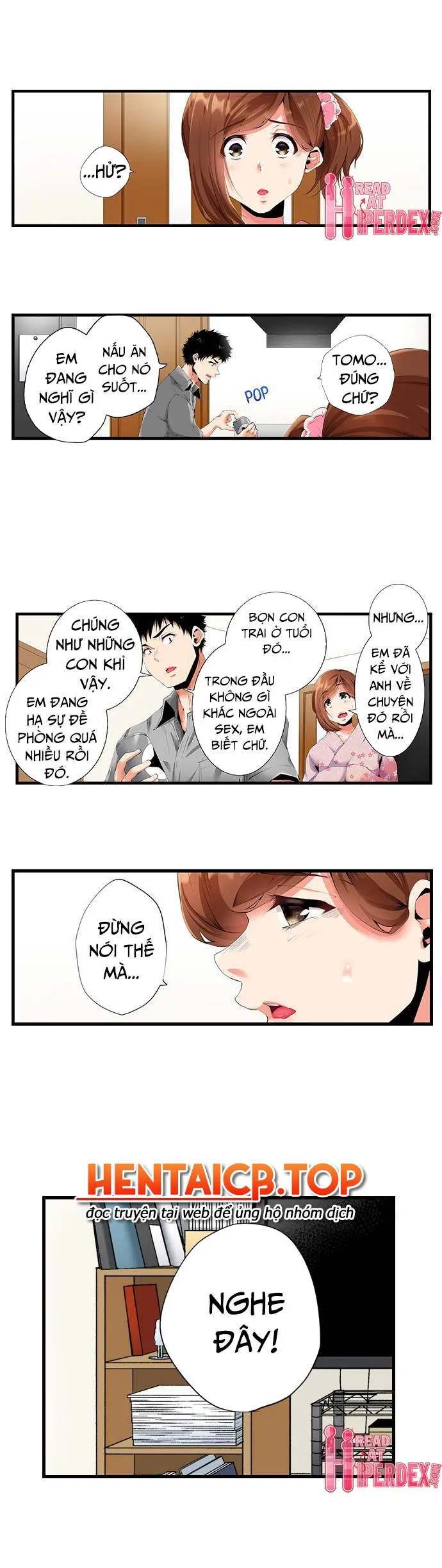 HentaiVN.net - Ảnh 5 - NTR Cô Hàng Xóm Ngay Trong Phòng Của Chồng Cô Ấy [Netorare My Sugar Mama in Her Husband’s Bedroom] - Chap 33 + 34