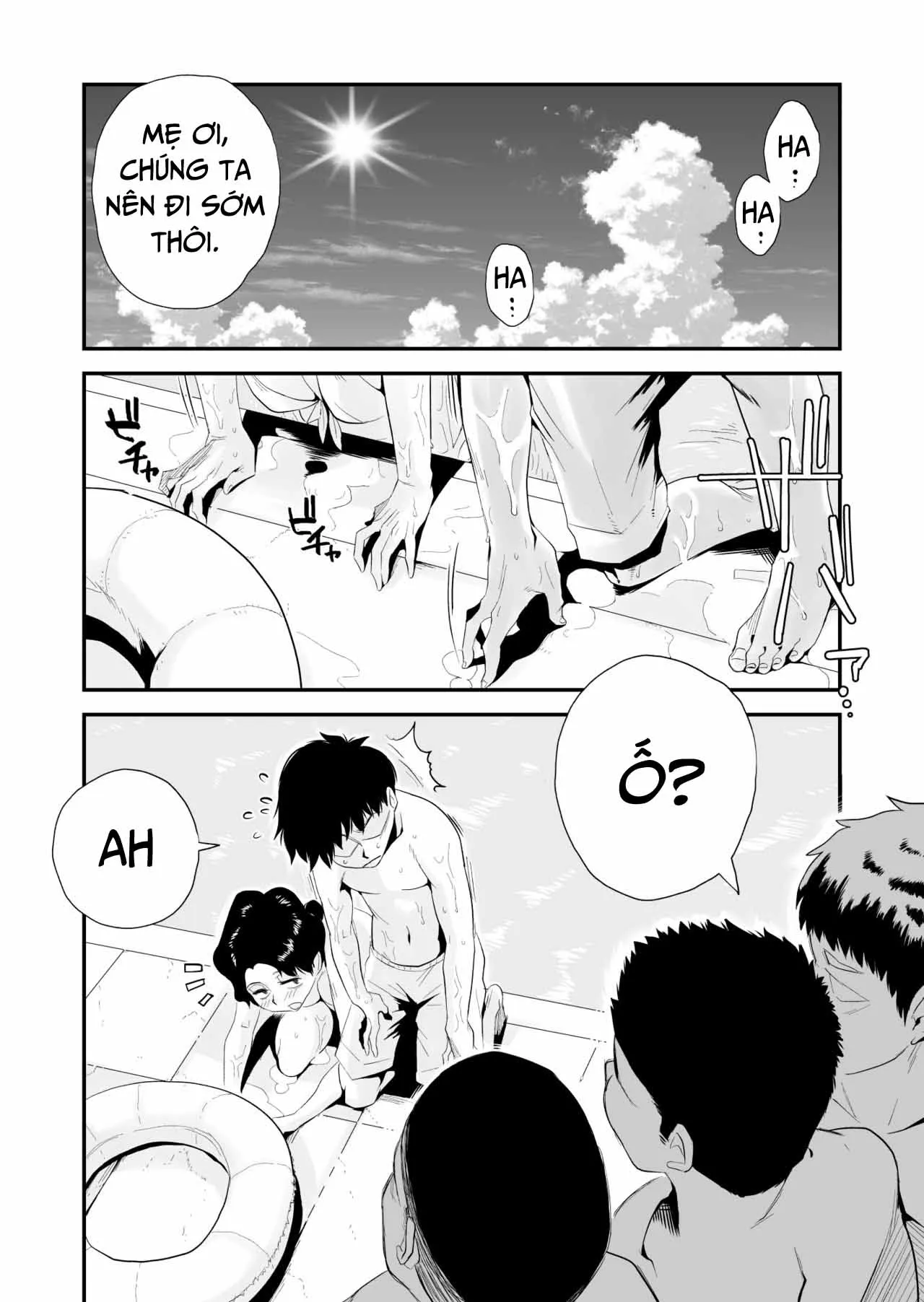 HentaiVN.net - Ảnh 20 - Oh! Mother’s Particulars! [Ano! Okaa-San No Shousai ~Onsen Ryokou Hen~] - Chap 2 - Public Swimming Pool