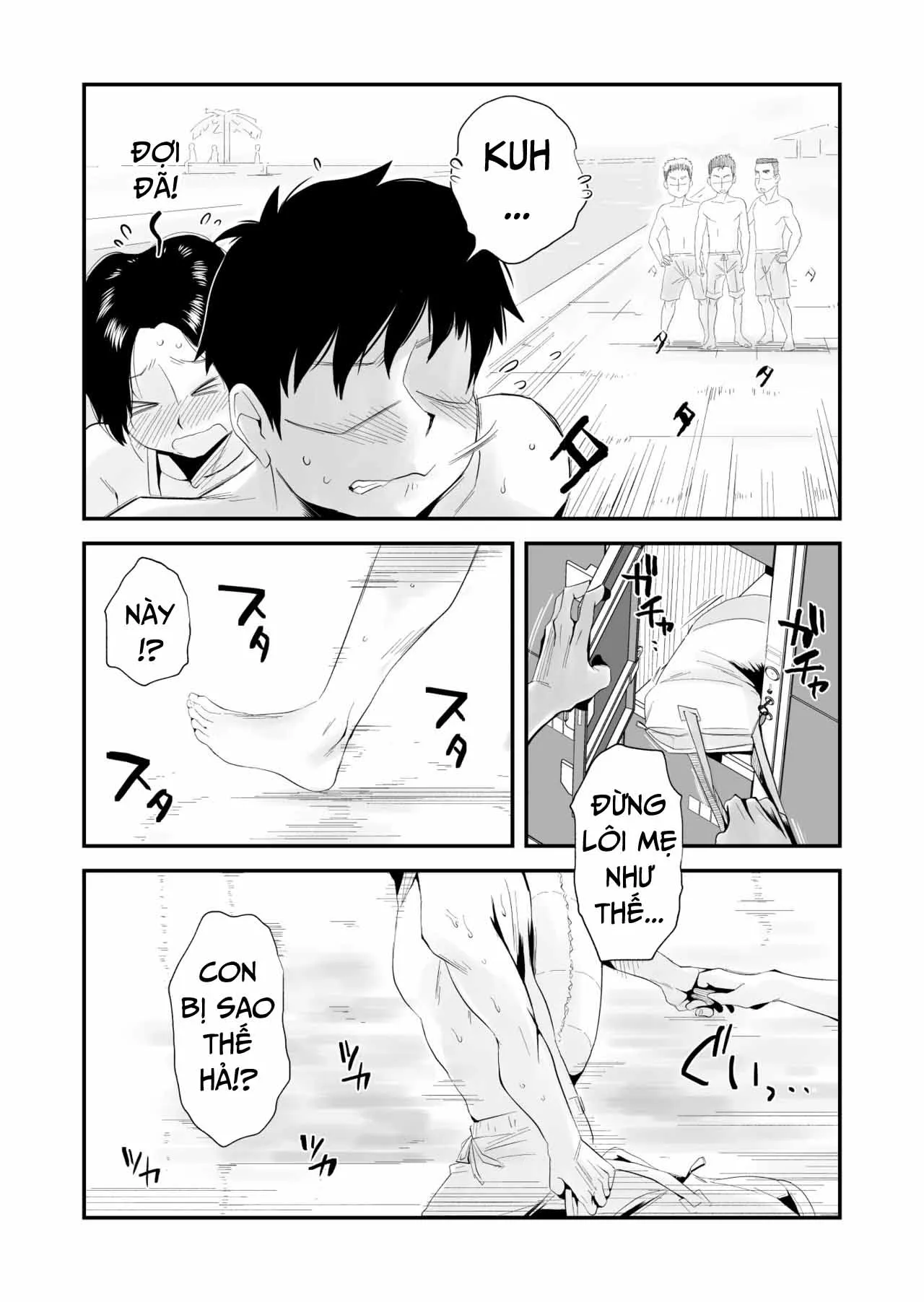 HentaiVN.net - Ảnh 24 - Oh! Mother’s Particulars! [Ano! Okaa-San No Shousai ~Onsen Ryokou Hen~] - Chap 2 - Public Swimming Pool
