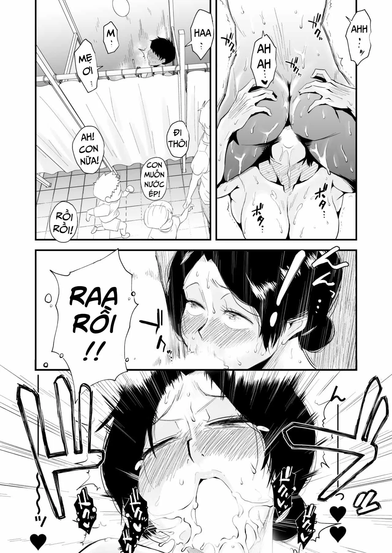 HentaiVN.net - Ảnh 40 - Oh! Mother’s Particulars! [Ano! Okaa-San No Shousai ~Onsen Ryokou Hen~] - Chap 2 - Public Swimming Pool