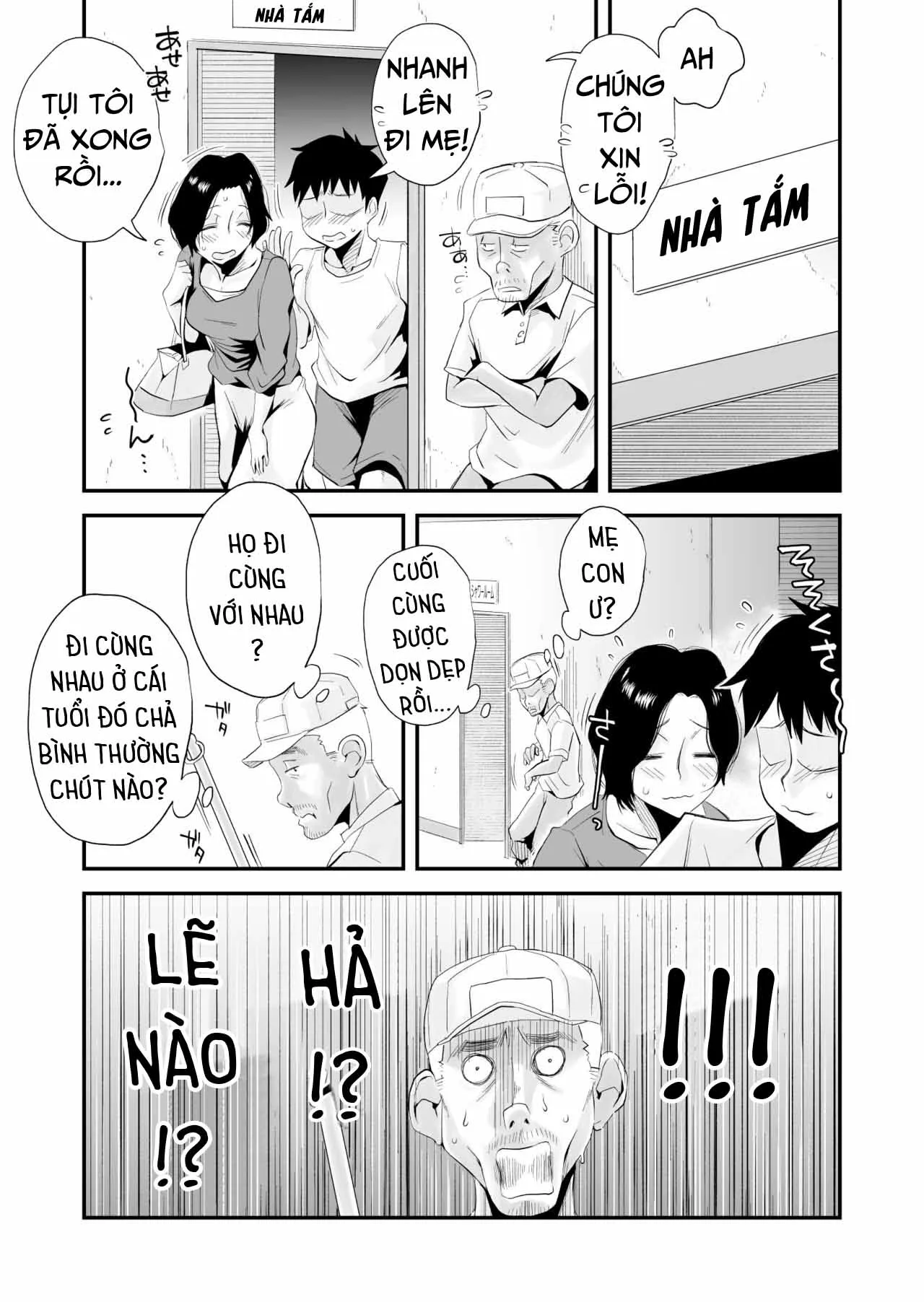 HentaiVN.net - Ảnh 48 - Oh! Mother’s Particulars! [Ano! Okaa-San No Shousai ~Onsen Ryokou Hen~] - Chap 2 - Public Swimming Pool