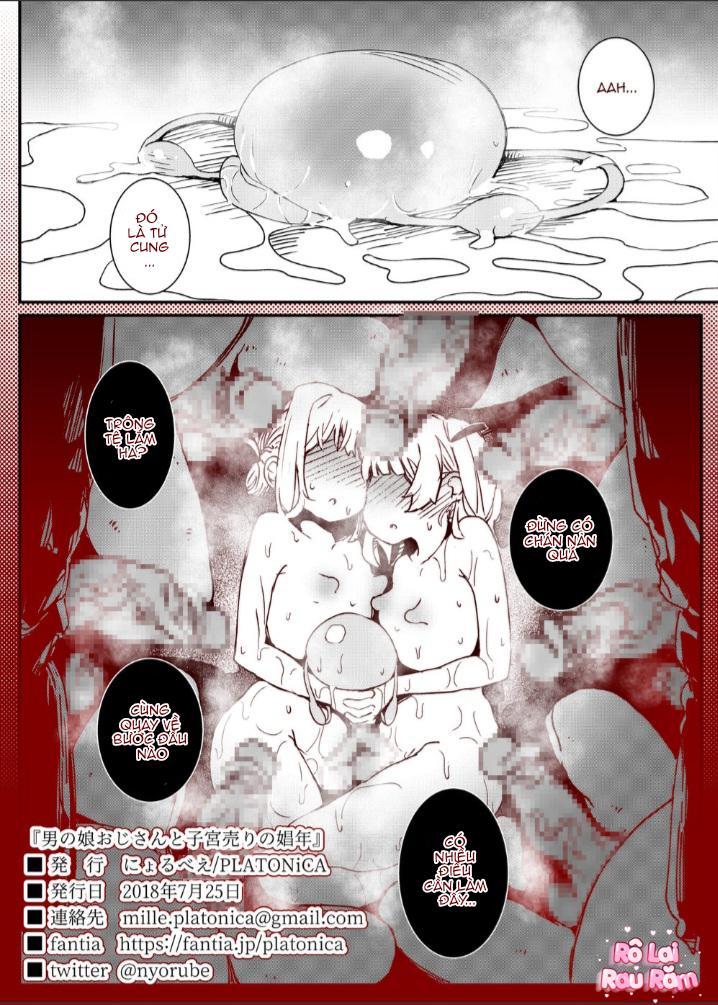 HentaiVN.net - Ảnh 32 - Otokonoko Oji-san to Shikyuu Uri no Shounen - one shot