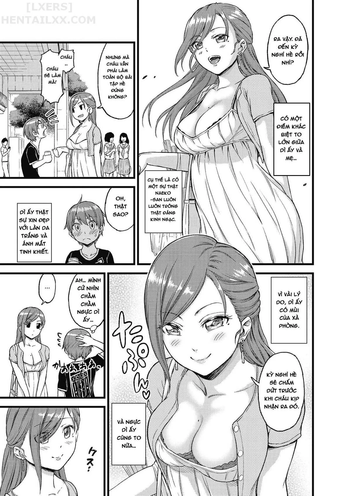 HentaiVN.net - Ảnh 9 - Oppai na Natsuyasumi [The Summer Break of Boobs] - Chap 1