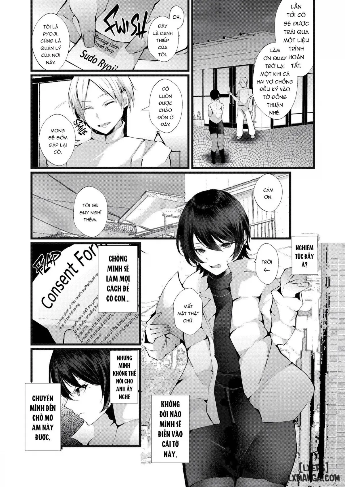 HentaiVN.net - Ảnh 11 - Kakkou No Rakuin [~Ninkatsu Kyonyuu Hitozuma Ga Biyaku Jirashi Massage Ni Kokomo Mo Karada Mo Ochiru Made~] - Oneshot - Không che