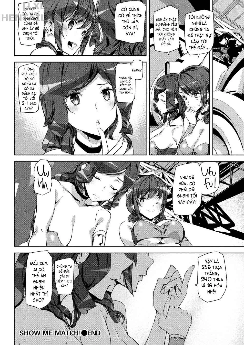 HentaiVN.net - Ảnh 23 - Honey Service (Trọn bộ) [SHOW me MATCH!; Bet the Bunny; Minamida Lips Clinic; Relaxation Flight; Precious Memory; Cheers All Right; Mis(s)chief; Misschief; Miss chief; My Alarm Clock; Summer Ride] - Chap 1: SHOW me MATCH!