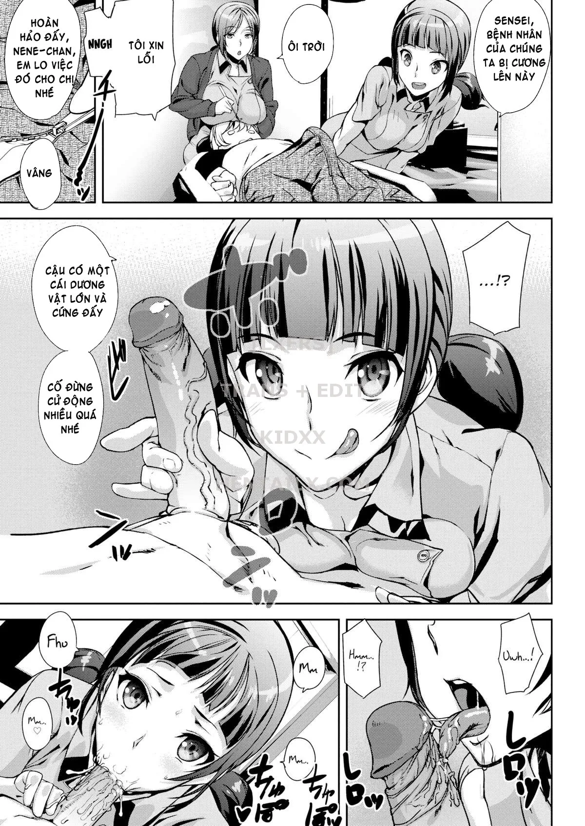 HentaiVN.net - Ảnh 8 - Honey Service (Trọn bộ) [SHOW me MATCH!; Bet the Bunny; Minamida Lips Clinic; Relaxation Flight; Precious Memory; Cheers All Right; Mis(s)chief; Misschief; Miss chief; My Alarm Clock; Summer Ride] - Chap 4: Minamida Lips Clinic