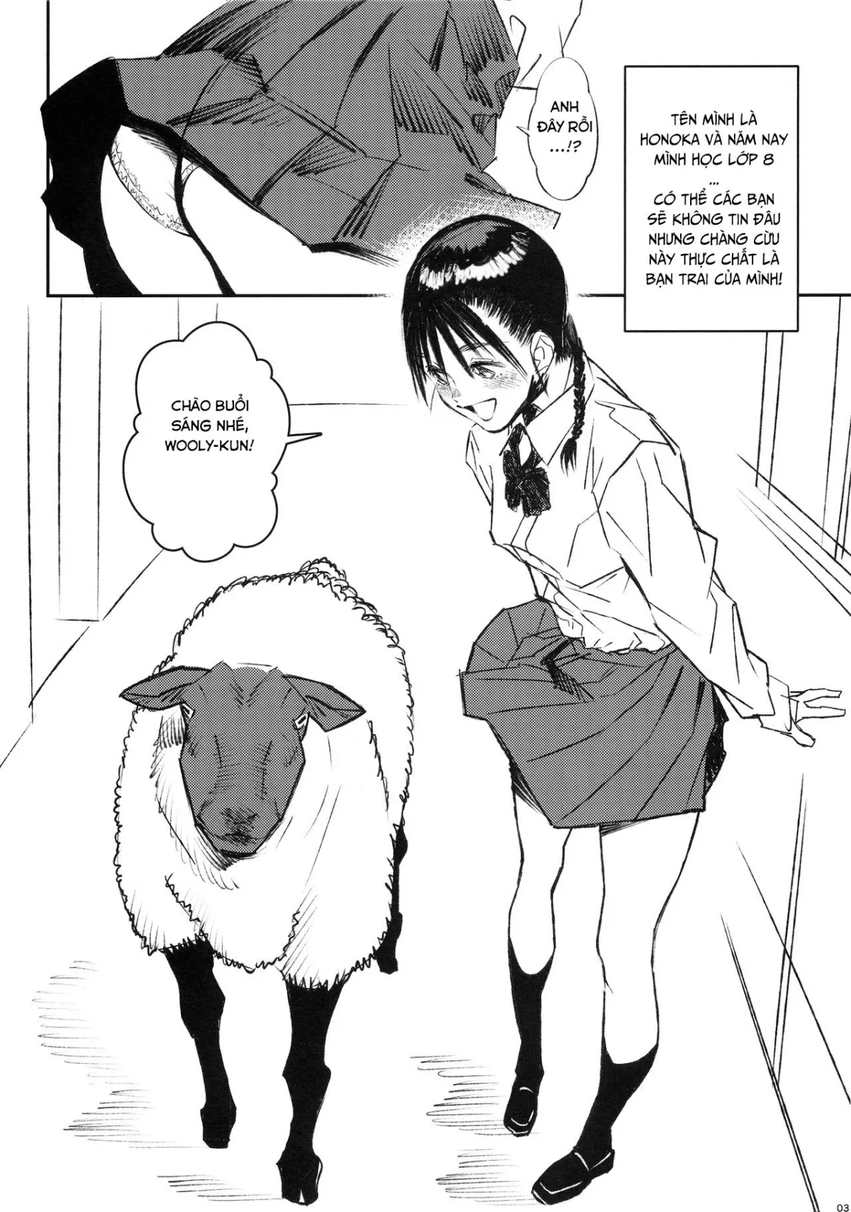 HentaiVN.net - Ảnh 3 - Làm Cừu Sướng Lắm! [Hitsuji no Kimochi Ii] - Chap 1: Đụ Nhau Trong Trường!