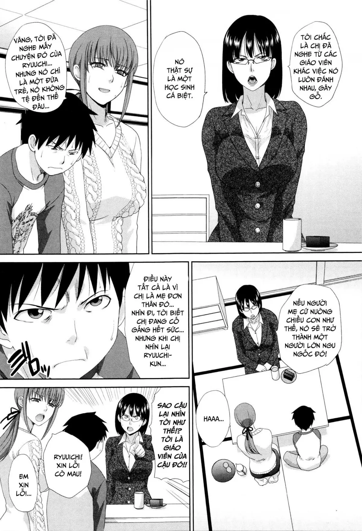 HentaiVN.net - Ảnh 9 - Địt cả mẹ lẫn cô giáo bằng con cặc chà bá [Hankouki (Kazoku Soukanzu); Kazoku Soukanzu] - Oneshot cực ngọt - Art Mặn