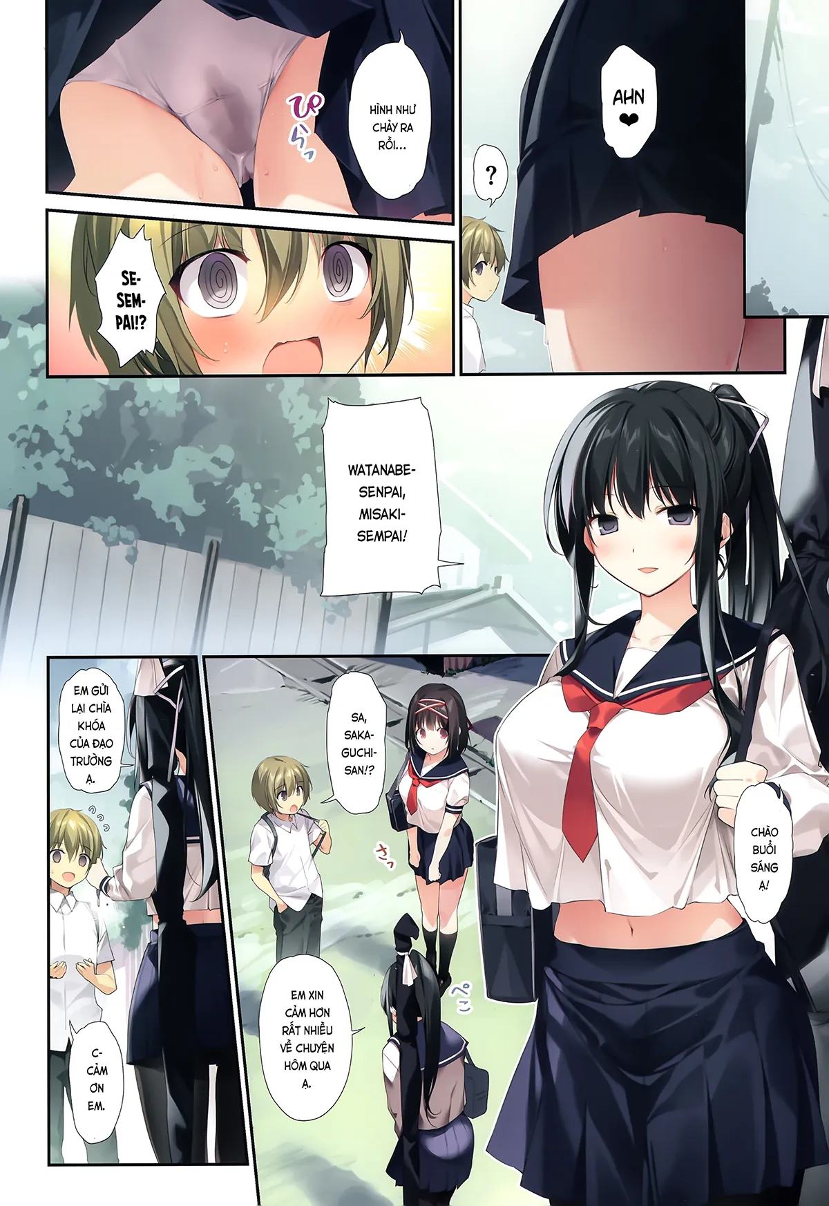 HentaiVN.net - Ảnh 9 - Chị vu nữ trong trắng siêu dâm (nguyên tác) [Pure Slut Miko Sempai; Seiso Bitch na Miko Sempai; 清楚ビッチな巫女先輩] - Ch. 2. Mùa hè hậu cung