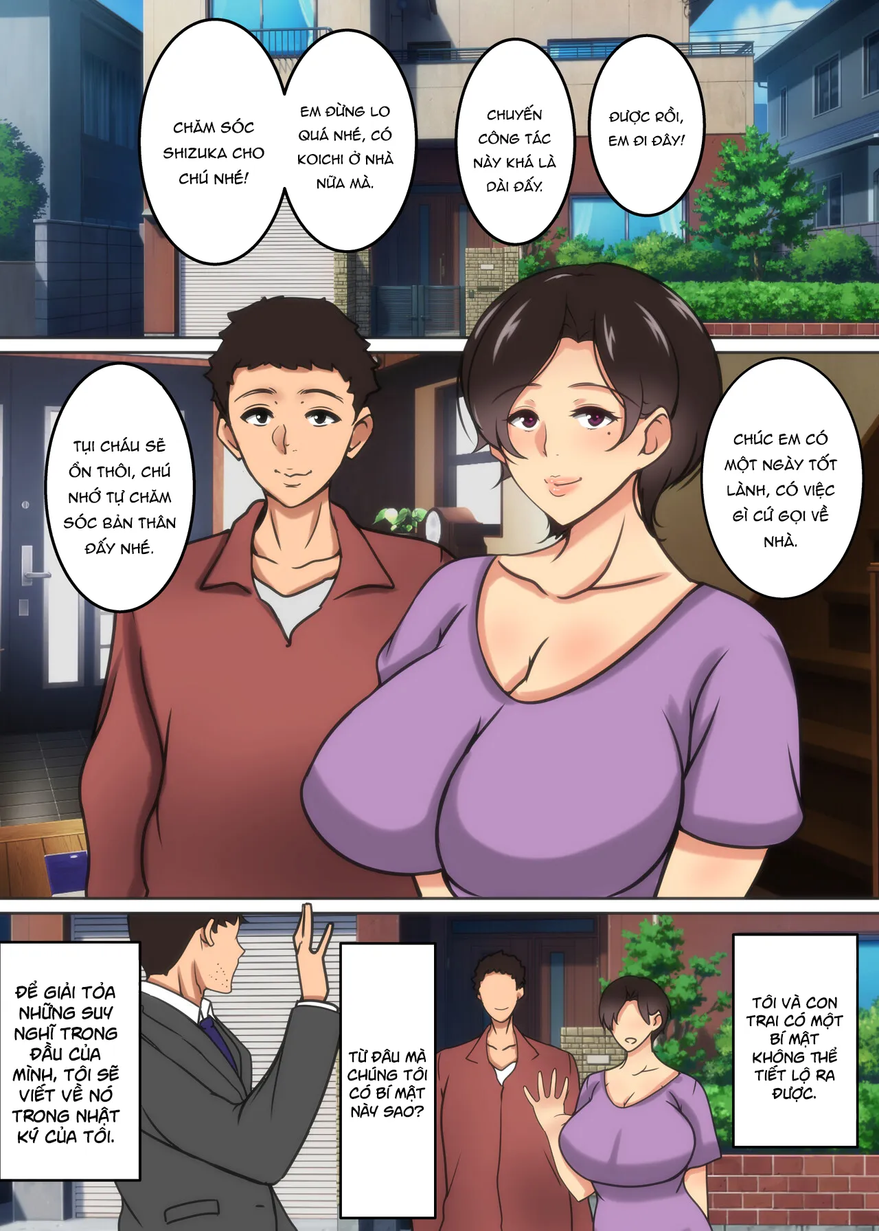 HentaiVN.net - Ảnh 3 - Haha ga Midara ni Aegu Toki [When mother moans lustfully] - Chap 1