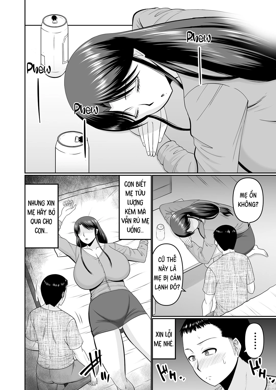 HentaiVN.net - Ảnh 6 - Ý định của con trai sau khi chuốc say mẹ - Oneshot