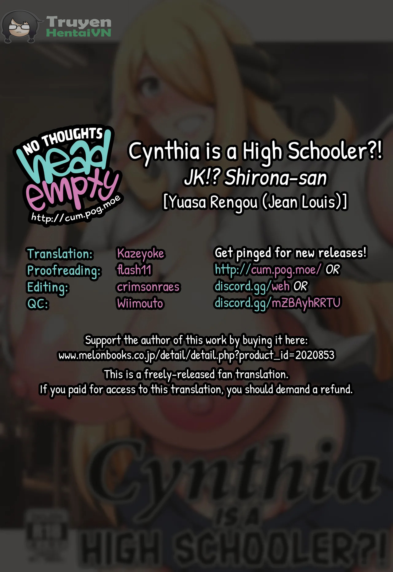 HentaiVN.net - Ảnh 20 - JK!? Shirona-san | Cynthia is a High Schooler?! - Oneshot