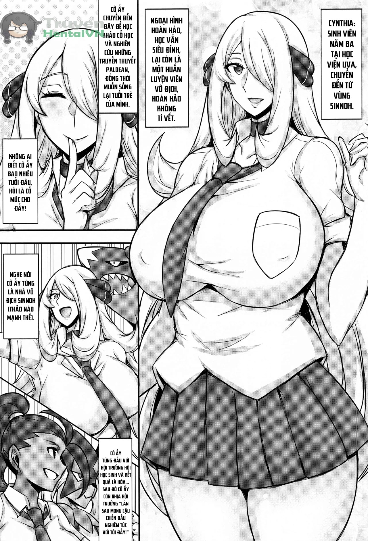 HentaiVN.net - Ảnh 3 - JK!? Shirona-san | Cynthia is a High Schooler?! - Oneshot