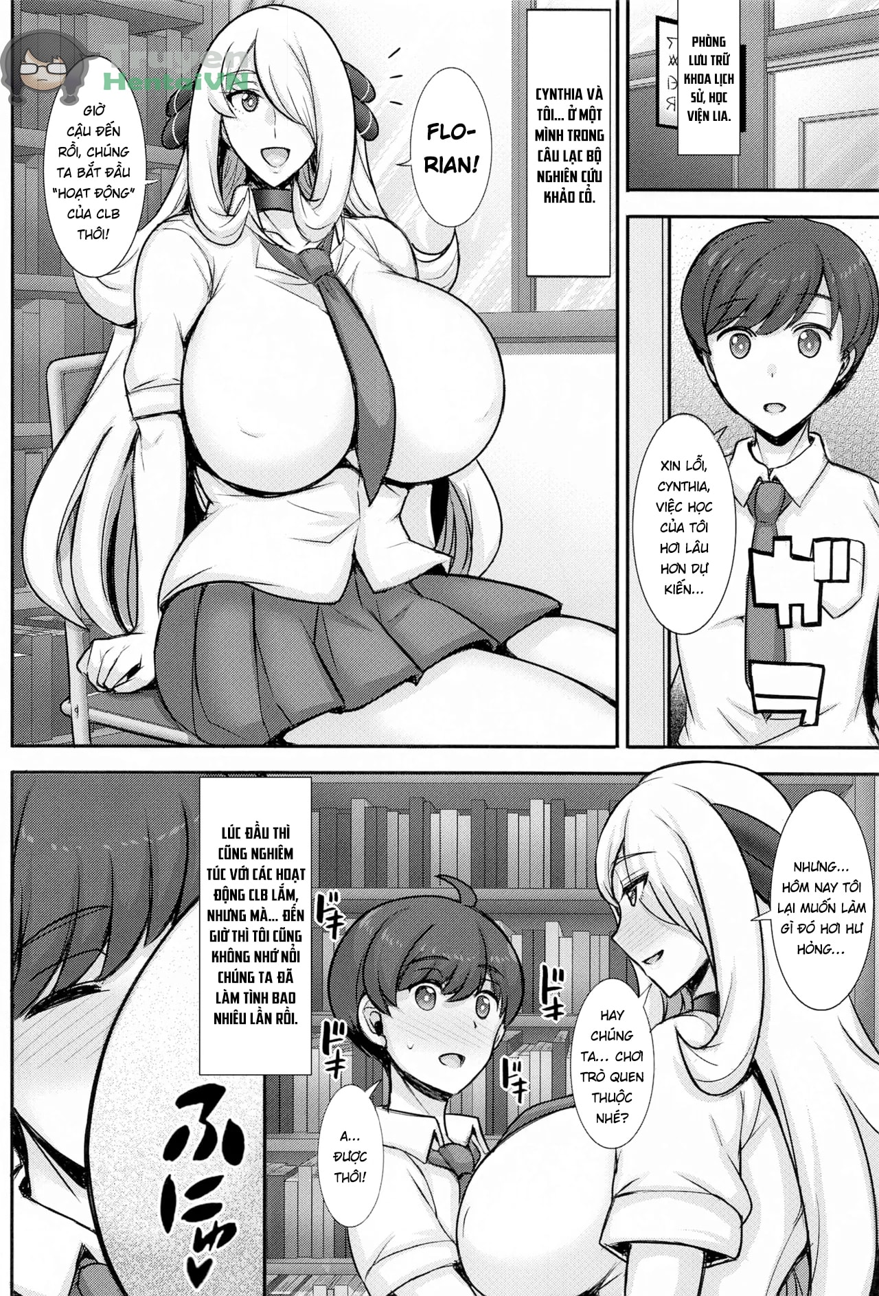 HentaiVN.net - Ảnh 4 - JK!? Shirona-san | Cynthia is a High Schooler?! - Oneshot