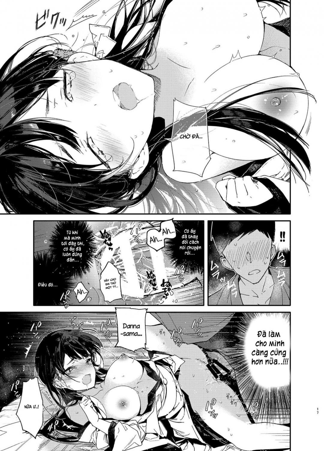HentaiVN.net - Ảnh 17 - Tâm tình cùng cô vợ dâm đãng trong tà áo kimono [Kitsume na Kimono Niizuma to Kyoukotoba Ecchi] - Oneshot