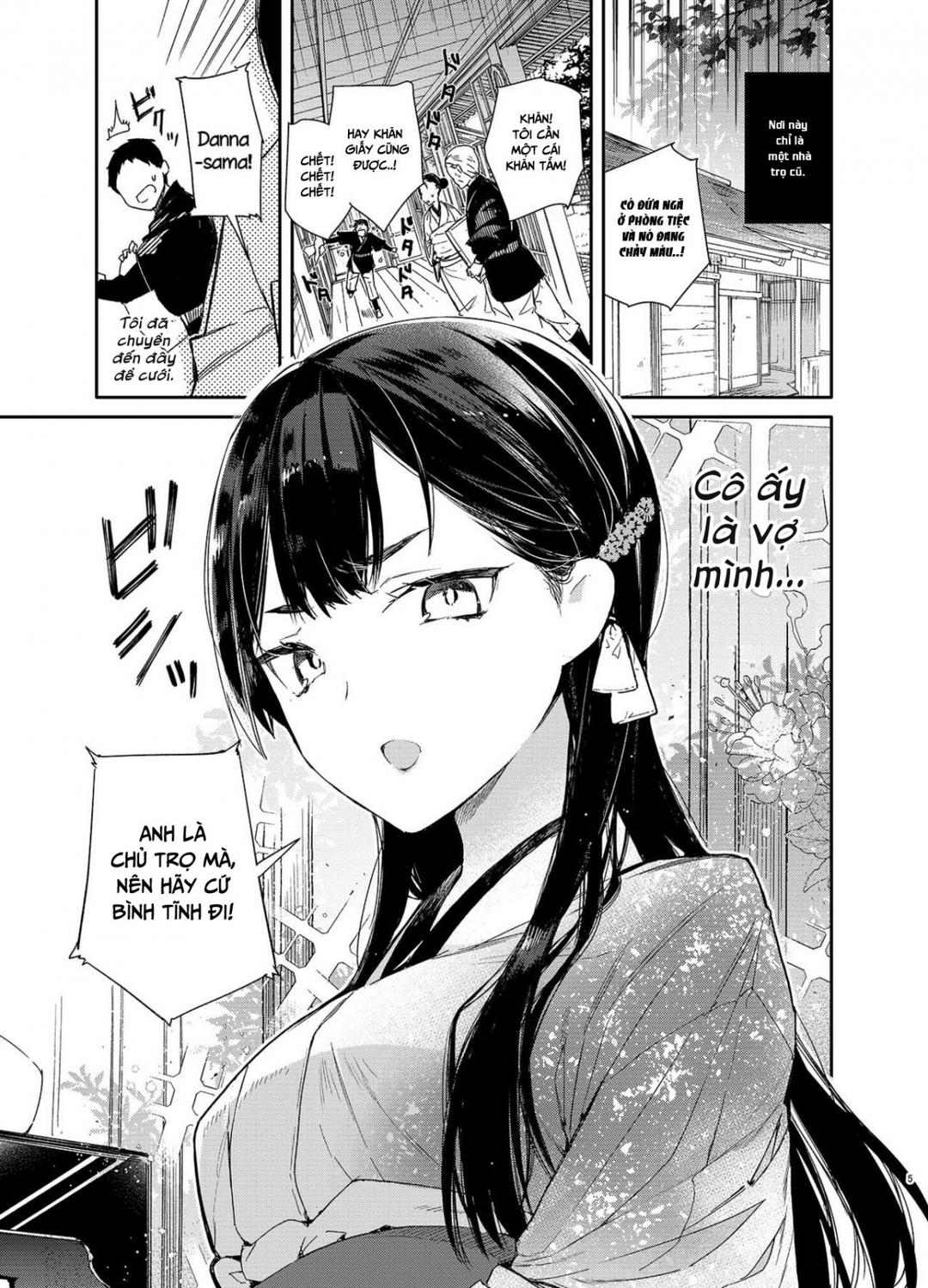 HentaiVN.net - Ảnh 5 - Tâm tình cùng cô vợ dâm đãng trong tà áo kimono [Kitsume na Kimono Niizuma to Kyoukotoba Ecchi] - Oneshot