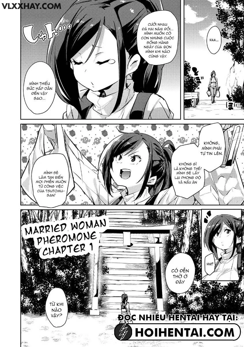 HentaiVN.net - Ảnh 4 - Hitozuma Pheromone [Married Woman Pheromone] - Chap 1
