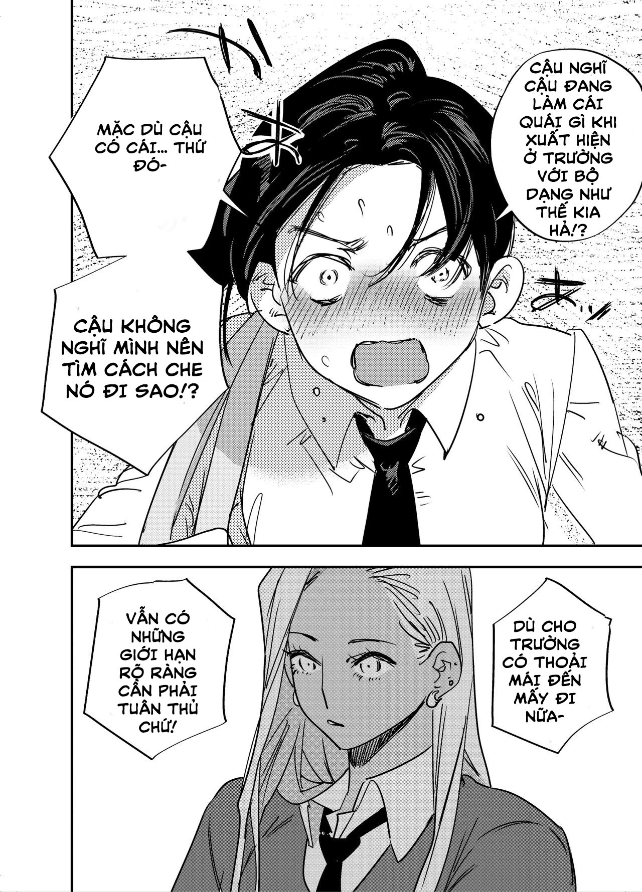 HentaiVN.net - Ảnh 6 - [Tosha Pink (Chimeda)] I Couldn't Refuse the Gyaru's Cock [Futanari Gyaru x Disciplinary Committee Officer] - Oneshot