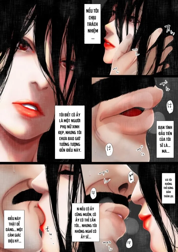 HentaiVN.net - Ảnh 17 - Ông Chú Còn Trinh Và Cuộn Băng Bị Nguyền Rủa [にならないエロい話/真面目な童貞おじさんと呪いのビデオ] - Chap 1. Ma nữ lời nguyền