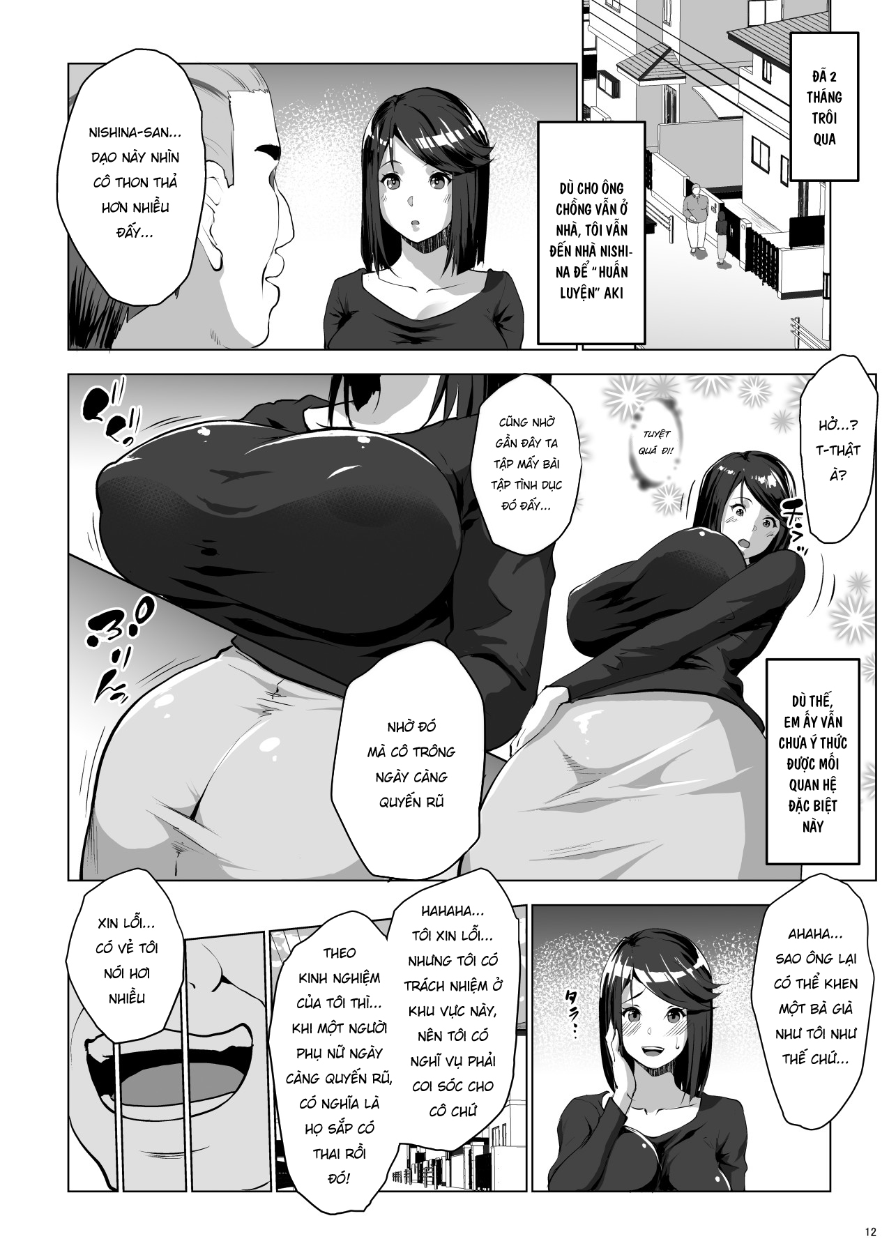 HentaiVN.net - Ảnh 13 - Thôi miên và làm vợ thằng hàng xóm mang thai [Kuchou ni Saimin Kakerarete Ninshin shichaimashita; I Hypnotized A Housewife And Got Her Pregnant] - Oneshot