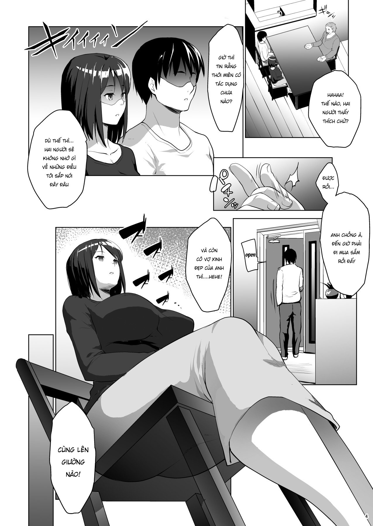 HentaiVN.net - Ảnh 5 - Thôi miên và làm vợ thằng hàng xóm mang thai [Kuchou ni Saimin Kakerarete Ninshin shichaimashita; I Hypnotized A Housewife And Got Her Pregnant] - Oneshot