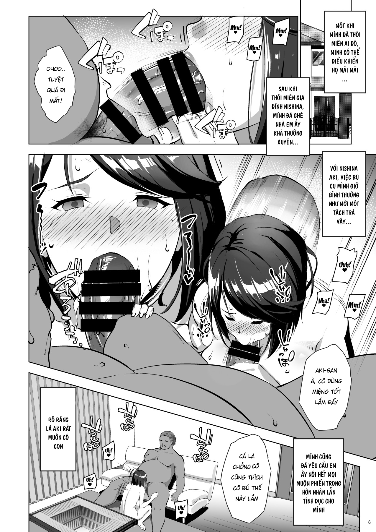 HentaiVN.net - Ảnh 7 - Thôi miên và làm vợ thằng hàng xóm mang thai [Kuchou ni Saimin Kakerarete Ninshin shichaimashita; I Hypnotized A Housewife And Got Her Pregnant] - Oneshot