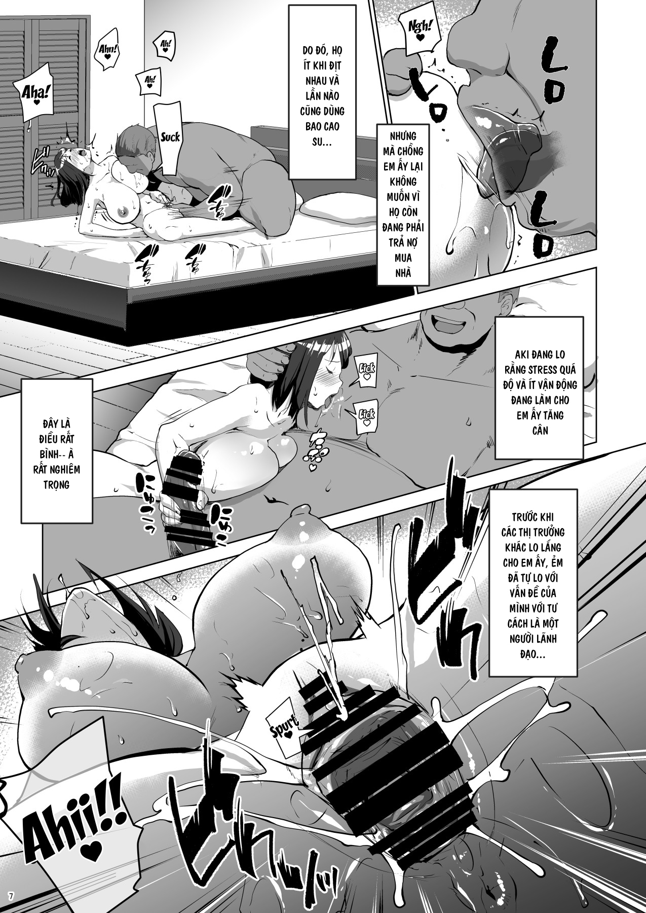 HentaiVN.net - Ảnh 8 - Thôi miên và làm vợ thằng hàng xóm mang thai [Kuchou ni Saimin Kakerarete Ninshin shichaimashita; I Hypnotized A Housewife And Got Her Pregnant] - Oneshot