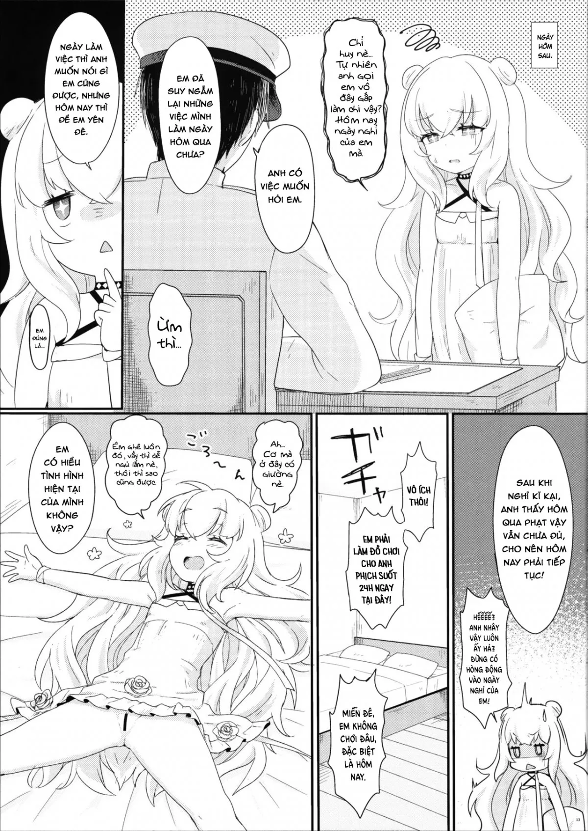 HentaiVN.net - Ảnh 10 - Le Malin-chan Rất Giỏi Làm Biếng? [Le Malin-chan wa Sabori Jouzu? - Le Malin-chan Is Good At Slacking Off] - Oneshot