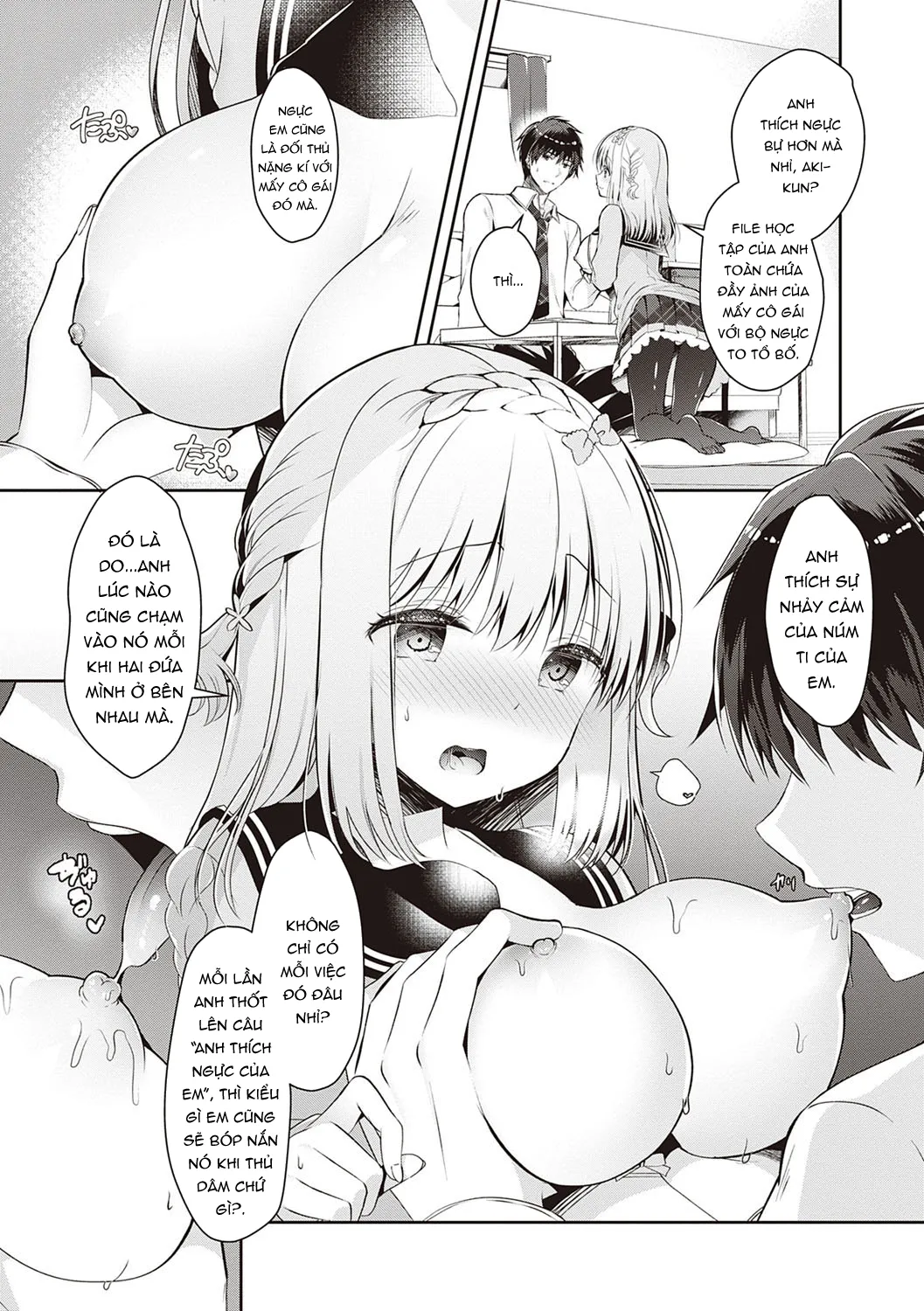 HentaiVN.net - Ảnh 5 - Osananajimi de Koibito no Kanojo to Shitai Koto Zenbu - Chap 5: Buổi học chung bí mật với người bạn thời thơ ấu