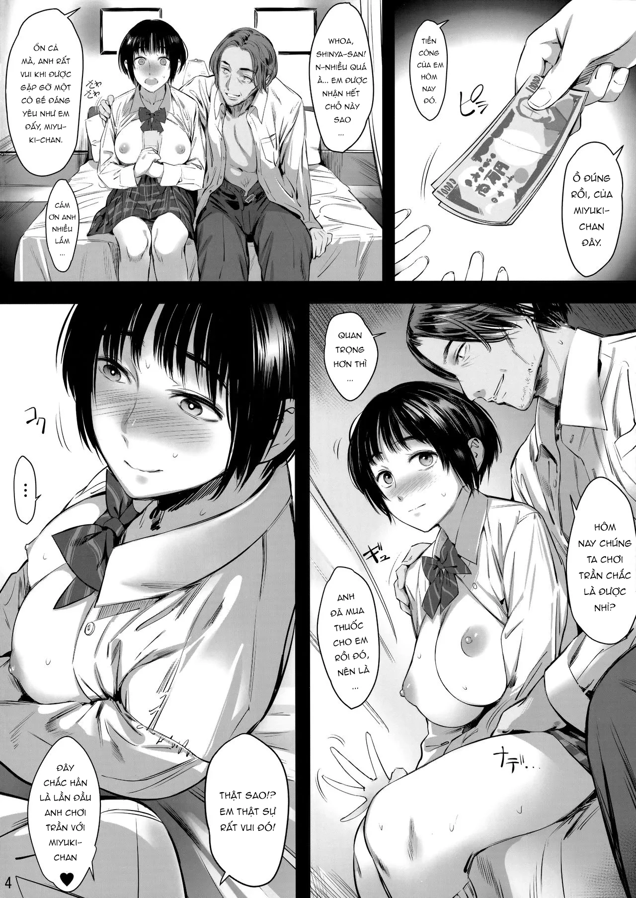 HentaiVN.net - Ảnh 4 - Tiếng Gọi Đồng Tiền [Okozukai Kasegi no Amai Koe | The Seductive Voice Of Money Made On The Side] - Chap 1 - Nổ cặc
