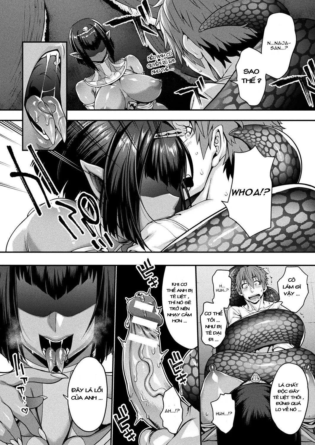 HentaiVN.net - Ảnh 19 - Tình yêu của nàng rắn Naja [Kemonokko Tsuushin-Hebi Musume Naja] - Oneshot