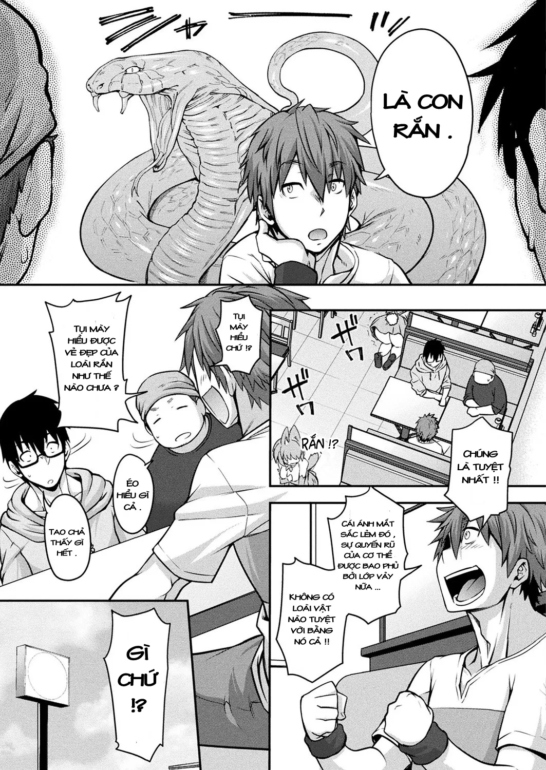 HentaiVN.net - Ảnh 4 - Tình yêu của nàng rắn Naja [Kemonokko Tsuushin-Hebi Musume Naja] - Oneshot