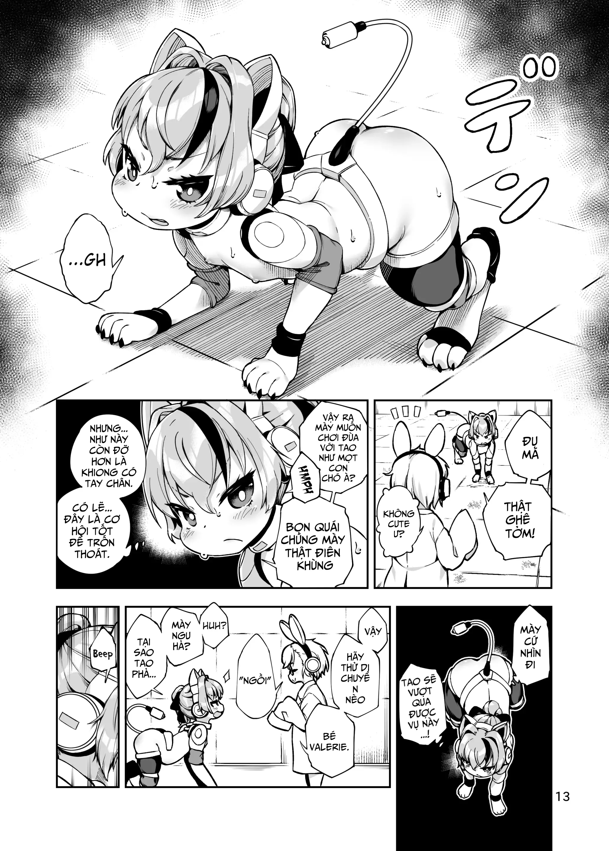 HentaiVN.net - Ảnh 12 - Kế hoạch biến Valerie-chan thành chó cưng [Soujuu No Valerie Inu Pet-Ka Kaizou Keikaku | The Plot To Remodel Twin-Gun Valerie Into A Pet Dog] - Oneshot