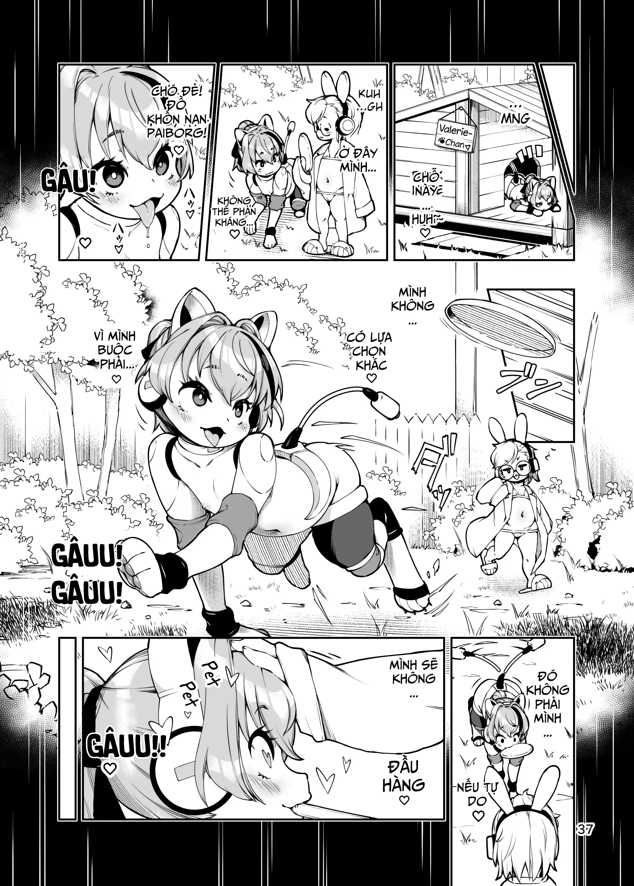 HentaiVN.net - Ảnh 36 - Kế hoạch biến Valerie-chan thành chó cưng [Soujuu No Valerie Inu Pet-Ka Kaizou Keikaku | The Plot To Remodel Twin-Gun Valerie Into A Pet Dog] - Oneshot
