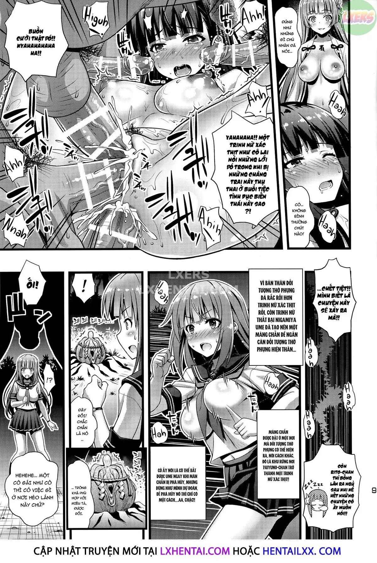HentaiVN.net - Ảnh 12 - Niku Miko No Utage - Chap 5 ~Wazawai Ochi No Yokoshima Nie~