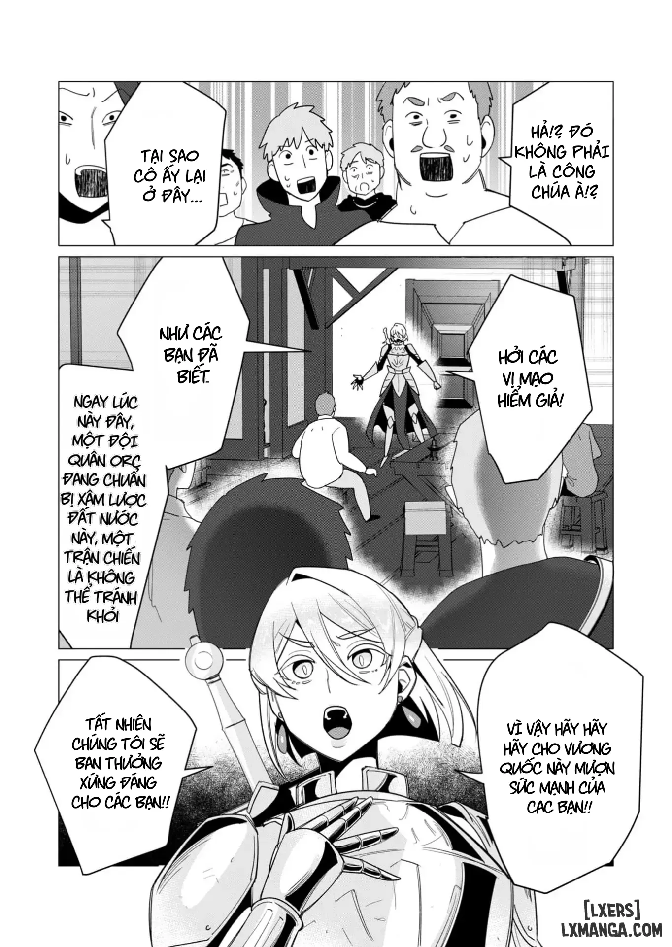 HentaiVN.net - Ảnh 17 - The Hero Wants A Married Woman As A Reward - Chap 10 : Dũng Sĩ x Nữ Hiệp Sĩ x Orc King