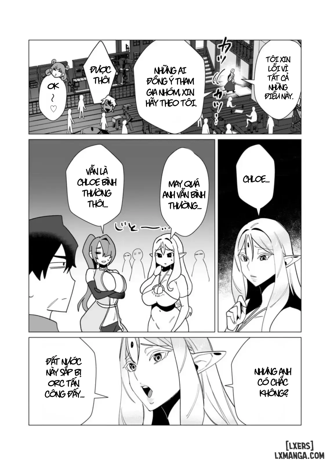 HentaiVN.net - Ảnh 33 - The Hero Wants A Married Woman As A Reward - Chap 10 : Dũng Sĩ x Nữ Hiệp Sĩ x Orc King