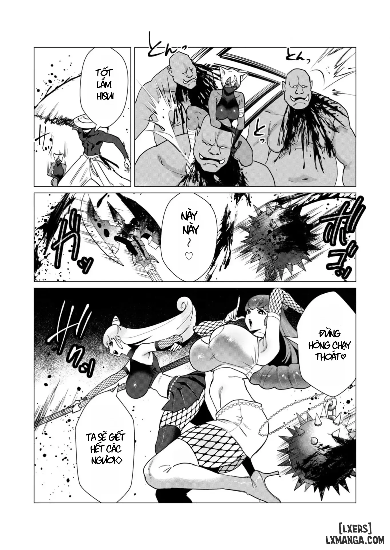 HentaiVN.net - Ảnh 15 - The Hero Wants A Married Woman As A Reward - Chap 11: Dũng Sĩ x Nữ Hiệp Sĩ x Orc King(Phần 2)